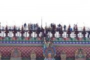 kumbabishekam Srirangam abishekam at rajagopuram